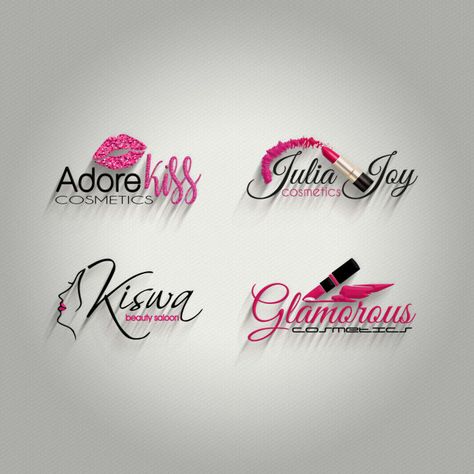 Makeup Logo Design Ideas, Cosmetics Logo Design Ideas, Lip Gloss Nails, Gloss Nails, Makeup Luxury, Makeup Logo Design, Lip Logo, Elegant Logo Design, Makeup Logo