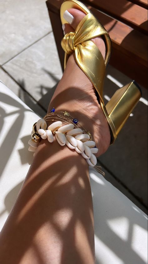 Chunky Anklet, Cowrie Anklet, Anklets Aesthetic, Mother Archetype, Gold Mules, Dope Jewelry Accessories, Butterfly Anklet, Bridal Chura, Cinderella Story