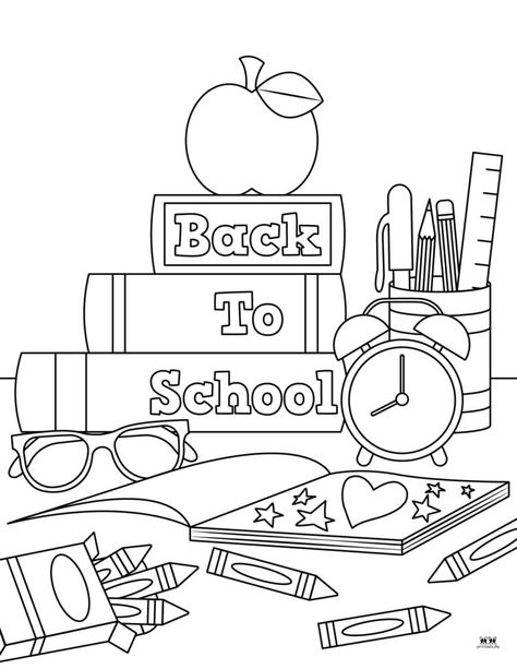 Choose from 25 unique back to school coloring pages perfect for your little ones during the back to school season. Print from home. 100% FREE! Back To School Colouring Pages, First Day Of School Coloring Sheet Free, Back To School Coloring Pages Free Printable, School Things Drawing, First Day Of School Coloring Page, First Day Of School Drawing, Drawing For Teacher, Back To School Printables Free, Back To School Coloring Sheets