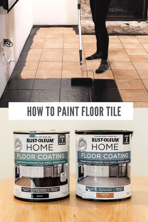 Painting Floor Tile, Kitchen Tile Diy, Painted Bathroom Floors, Diy Painted Floors, Paint Floor, Tile Floor Diy, Painted Vanity Bathroom, Recycled Kitchen, Entryway Tile