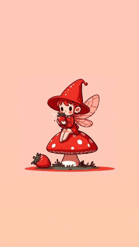 Red Mushroom Aesthetic, Aesthetic Profile Picture Cartoon Soft, Mushroom Wallpaper, Cute Emoji Wallpaper, Pinturas Disney, Cute Kawaii Drawings, Dark Art Illustrations, Cute Cartoon Drawings, Emoji Wallpaper