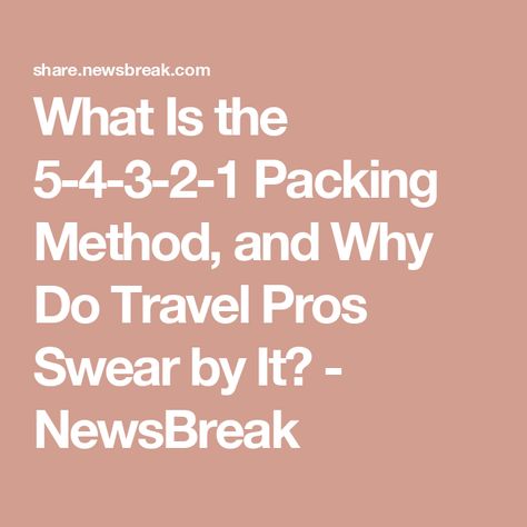 What Is the 5-4-3-2-1 Packing Method, and Why Do Travel Pros Swear by It? - NewsBreak 5 4 3 2 1 Packing Method, Jennifer Lopez Videos, Wendys Frosty, Erin Napier, Long Lost Love, Asking For Prayers, Packing Guide, Packing For A Cruise, Packing Ideas