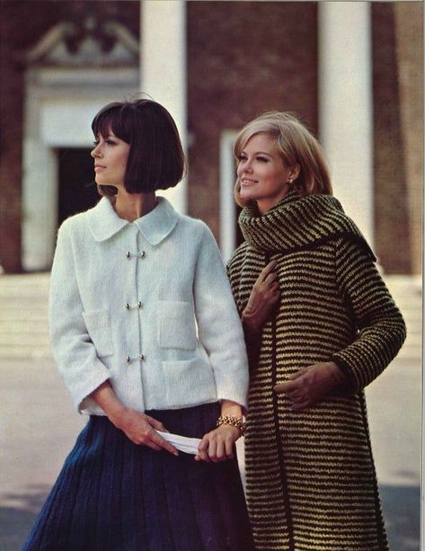 71a58e8cb75904f24cde464161c3e766desc42939844ri Knitted Jackets Women, Womens Sweater Coats, 60s And 70s Fashion, Sixties Fashion, Cardigan Sweater Coat, Vintage Knitting Patterns, Sweater Coat, 1960s Fashion, Moda Vintage