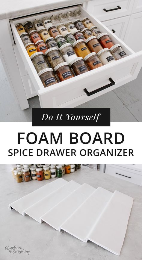 Messy Drawer, Spice Drawer Organizer, Diy Drawer Organizer, Nursery Drawer, Spice Organization Drawer, Diy Spices, Drawer Organization, Spice Drawer, Makeup Drawer