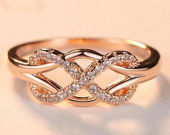 Gold Wave Ring, Gold Color Ring, Infinity Ring, Knot Ring, Rings Jewelry Fashion, Rose Gold Diamonds, Rings For Women, Types Of Rings, Womens Engagement Rings