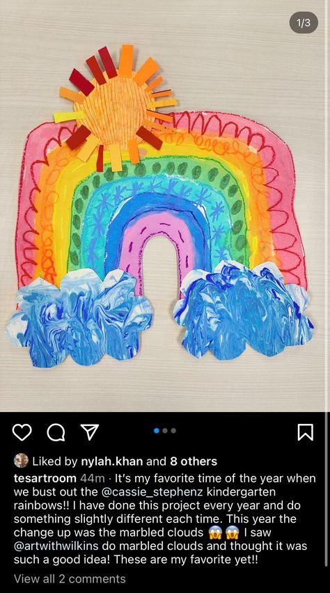 Primary Color Elementary Art Projects, Line Art Project Kindergarten, Kindergarten Color Art Lesson, Special Education Art Projects Elementary, One Day Kindergarten Art Lesson, Rainbow Art Kindergarten, Kindergarten Pattern Art, Art Project Kindergarten, Art Projects For Kids Elementary