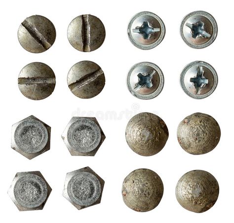 Screw, bolt, rivet collection isolated. Screw, bolt, rivet head collection isola , #ad, #rivet, #collection, #Screw, #bolt, #white #ad Rivets Industrial, Monochrome Background, Tattoo Templates, Steampunk Gears, Steampunk Cosplay, Steampunk Diy, Rusted Metal, Screws And Bolts, Metal Texture