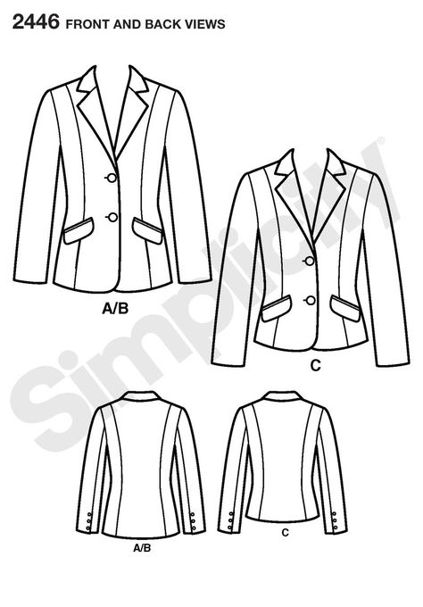 http://www.simplicity.com/p-4465-misses-jackets.aspx#t-2 Jacket Pattern Sewing, Chanel Jacket, Riding Jacket, Classic Jacket, Creation Couture, Simplicity Sewing, Coat Patterns, Burda Style, Simplicity Sewing Patterns