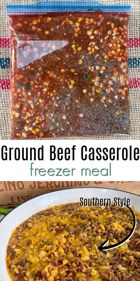 Hamburger Freezer Meals, Gluten Free Worcestershire Sauce, Easy Ground Beef Casseroles, Beef Freezer Meals, Best Freezer Meals, Hamburger Casseroles Recipes, Slow Cooker Casserole, Freezer Dinners, Freezable Meals