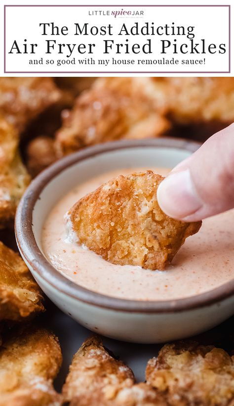 Oven Fried Pickles, Air Fryer Fried Pickles, Fried Pickle Chips, Fried Pickles Recipe, Pound Dropper, The Best Air Fryer, Pickles Recipe, Buttermilk Ranch, Best Air Fryer