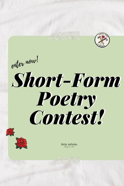 Small Poetry, Poetry Contest, Visa Gift Card, Short Form, Book Writing, Book Writing Tips, Social Distancing, Contest Design, Writing Tips