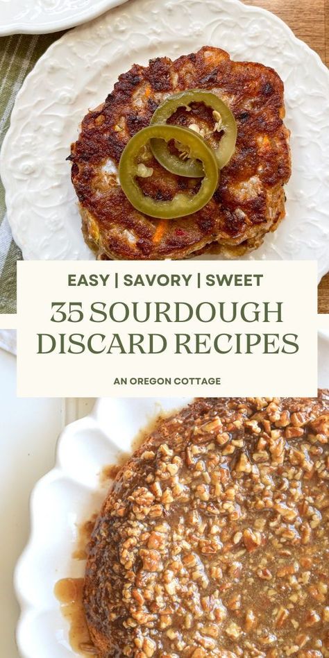 Tired of letting your sourdough starter go to waste? Unlock the full potential of your starter with these 35 easy and delicious sourdough discard recipes. From breakfasts to desserts to dinner, these are the mouthwatering dishes that'll keep everyone coming back for more. Save time, money, and reduce food waste while enjoying the taste of your homemade creations! Quick Sourdough Discard Biscuits, Soir Dough Discard Recipes, Sourdough Discard Recipes That Use A Lot Of Discard, Recipes Using Sourdough Starter Discard, Sourdough Starter Discard Recipes Easy, Easy Sourdough Discard Recipe, Discarded Sourdough Recipes, Sourdough Discard Savory Recipes, What To Do With Sourdough Bread