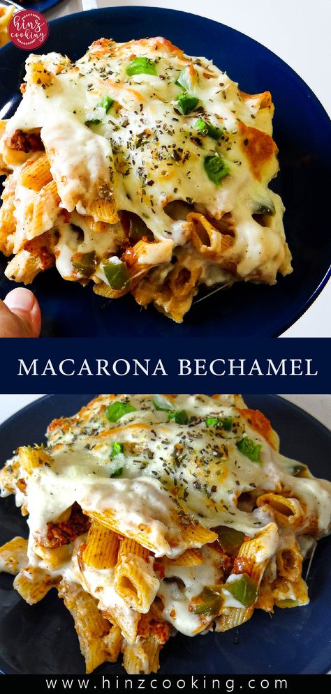 Macarona Bechamel Macaroni Bechamel Egyptian, Macaroni Bechamel, Macarona Bechamel, Bechamel Sauce Pasta, Bechamel Pasta, Bechamel Recipe, Middle Eastern Food Recipes, Eastern Food Recipes, Chicken Mushroom Pasta