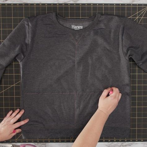 How to Upcycle a Sweatshirt into a Bolero - WeAllSew Sweatshirt Refashion Remake, Upcycle Sweatshirt, Sweatshirt Refashion, Shirt Hacks, Bernina Sewing Machine, Diy Sweatshirt, Bernina Sewing, Bias Binding, Stitch 2