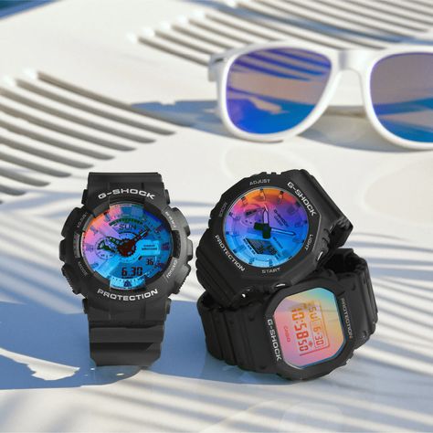 Moment By Moment, G Shock Men, Iridescent Color, Expensive Jewelry Luxury, G Shock Watches, Buy Watches, Watches Unique, Pattern Case, Casio G Shock