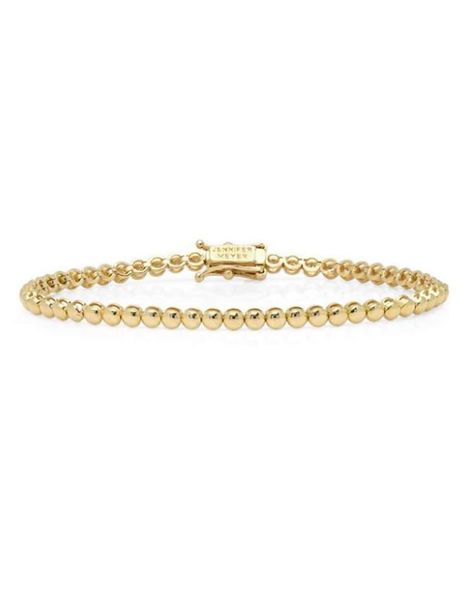 Get free shipping on Jennifer Meyer 18k Mini Bezel Tennis Bracelet at Neiman Marcus. Shop the latest luxury fashions from top designers. Jennifer Meyer Jewelry, Jennifer Meyer, Ball Bracelet, Gold Bead Bracelets, Jewelry Essentials, Yellow Gold Bracelet, Jewelry Inspo, Gemstone Bracelets, Meghan Markle