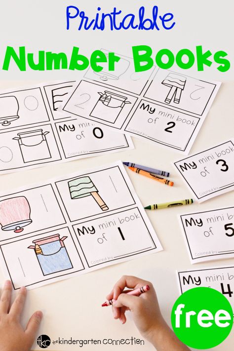 FREE Printable Preschool Number Books, numbers 0-5 Number Booklets Free Printable, My Number Book, Number Books Preschool Free Printable, Number 0 Activities Preschool, Matching Numbers, Number Book, Number Recognition Worksheets, Number Activities Preschool, Kindergarten Books