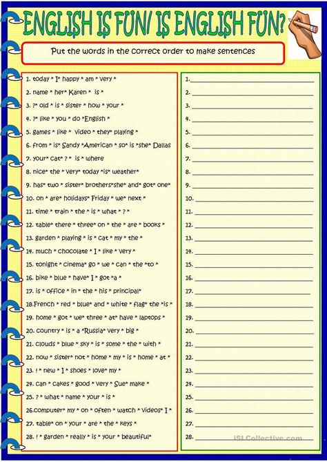 Sentence building for young learners with KEY - English ESL Worksheets for distance learning and physical classrooms Make Sentences Worksheet, Building Sentences Worksheets, English Sentence Structure Worksheet, Forming Sentences Worksheets, Free Sentence Building Worksheets, Sentence Construction Worksheets, Vocabulary Building Worksheets, Adverbs Sentences, Writing Ielts