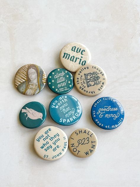 Set of 3 Catholic Button, Good Shepherd Set, Catholic Button Pack, I Shall Not Want, Psalm 23, Catholic Button, Catholic Gift, Christian Pin - Etsy Indonesia I Shall Not Want, Job Inspiration, Catholic Wall Art, Catholic Decor, Christian Shirts Designs, Church Gifts, Juan Diego, Catholic Crafts, Good Shepherd