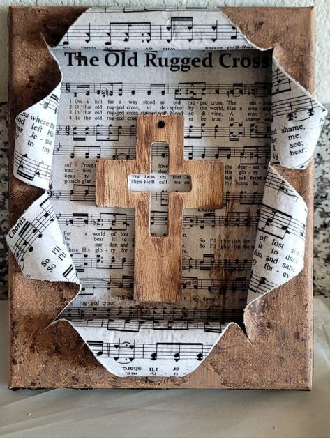 Exploding Canvas, Broken Canvas, Musical Crafts, Hymnal Crafts, Busted Canvas, Diy Christmas Canvas, Vintage Upcycle, Canvas Embroidery, Upcycle Diy