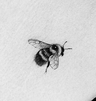 Honey Bee Tattoo Realistic, Black And White Bumble Bee Tattoo, Fluffy Bumble Bee Tattoo, Fuzzy Bee Tattoo, Bee Tattoo Drawing, Bee Tattoo Men, Bumble Bee Tattoo Design, Bumble Bee Tattoos, Small Bumble Bee Tattoo