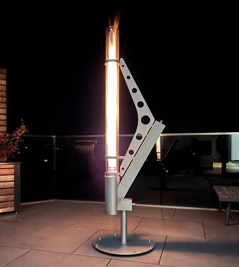 Magic pellet fire - alternativ to gas heaters Wood Pellet Patio Heater, Pellet Heater, Tree Grate, Garden Torch, Hanging Fireplace, Grill Light, Wood Waste, Wood Fuel, Gas Heater