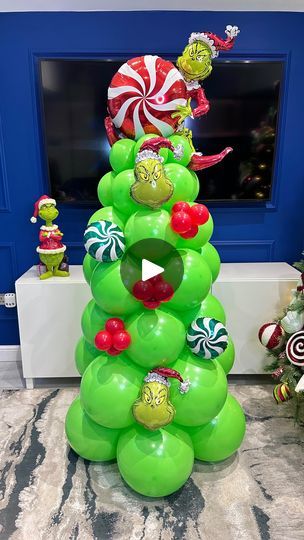 7.5K views · 413 reactions | WHO, ME?💚❤️ No not me, I’m not grinch obsessed!!!👀🤣 #balloongirlharriet #grinchballoons #balloontree #balloongarland #balloonartist #ballooninspo #balloonsetups #ballooninstallation #balloons #balloonideas #theeventcollectivex #bapiaparty #glamlifeparty #balloonfinds #organicballoongarland #bespokeballoons #balloonarch #diyballoongarland #partygirl #partyboy #storybookbliss #partyideas #decorations #partydecoration #eventsdecor #balloonevents #birthdayparty #halifaxballoons #brighouseballoons #huddersfieldballoons | Balloon Girl Harriet🎈 | Grinch MR · You're A Mean One Grinch Balloon Tree, How To Make A Balloon Christmas Tree, Mini Balloon Christmas Tree, Grinch Tree Balloons, Small Balloon Christmas Tree, Grinch Christmas Decorations Ballons, Balloon Tree, Grinch Christmas Tree, Christmas Balloons