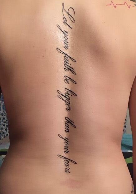 Devine Feminine Spine Tattoo, Divine Feminine Spine Tattoo, Ambigram Tattoo, Bible Tattoos, Skull Girl Tattoo, Libra Tattoo, Meaningful Tattoo Quotes, Forearm Sleeve Tattoos, Spine Tattoos For Women