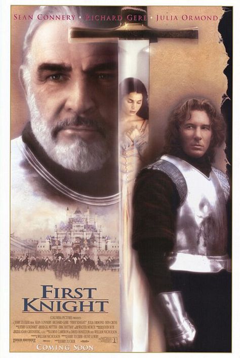 First Knight  - Primeiro Cavaleiro ( 1995  ) -- Lancelot se apaixona por Guinevere, que é devido para se casar com o Rei Arthur. Enquanto isso, um senhor da guerra violenta tenta tomar o poder de Arthur e seus cavaleiros da Távola Redonda. Film 1990, Old Horror, Rei Arthur, Julia Ormond, Little Dorrit, First Knight, I Love Cinema, See Movie, Chick Flicks