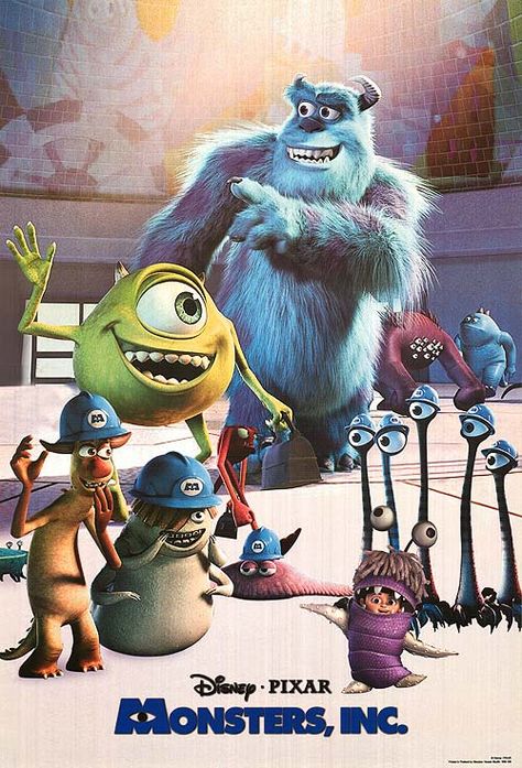 MONSTERS INC. (2001) Monsters Inc Poster, Monster Movie Poster, Monster Inc Wallpaper Laptop, Monsters Inc Movie Poster, Monsters Inc Movie, Universal Monsters Movie Posters, Romance Anime List, Top 10 Best Anime, Bigfoot Movies