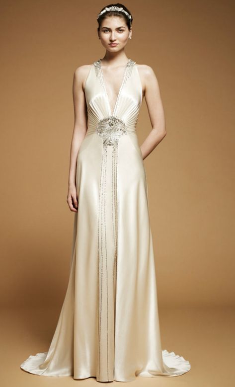 Art Deco Wedding Gown, Art Deco Gown, Art Deco Wedding Inspiration, Jenny Packham Wedding Dresses, Deco Wedding Dress, Art Deco Wedding Dress, Jenny Packham Bridal, Chic Vintage Brides, Art Deco Dress