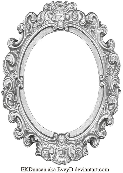 Ornate Silver Frame - Long Oval by EveyD.deviantart.com on @deviantART Vintage Frame Tattoo, Framed Tattoo, 3d Cnc, Vintage Picture Frames, Borders And Frames, Arte Sketchbook, Frame Clipart, Yandex Disk, Ornate Frame