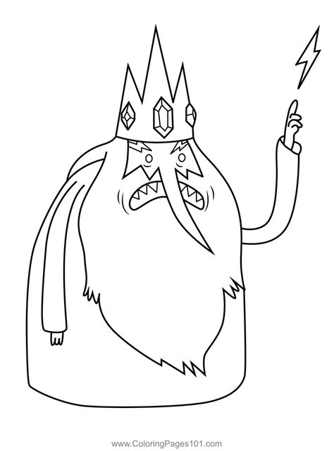 Ice King Casting Spell Adventure Time Coloring Page Ice King Adventure Time, Adventure Time Coloring Pages, Drawings Tutorials, King Tattoos, Adventure Time Marceline, Ice King, Design Drawings, Anime Drawings Tutorials, Tattoo Design Drawings