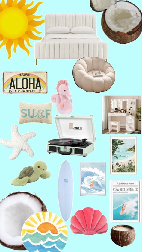 Coconut Girl Room, Girl Room Aesthetic, Beachy Bedroom, Best Friends Whenever, Coconut Girl, Room Ideas Bedroom, Room Aesthetic, Dream Room, Girl Room