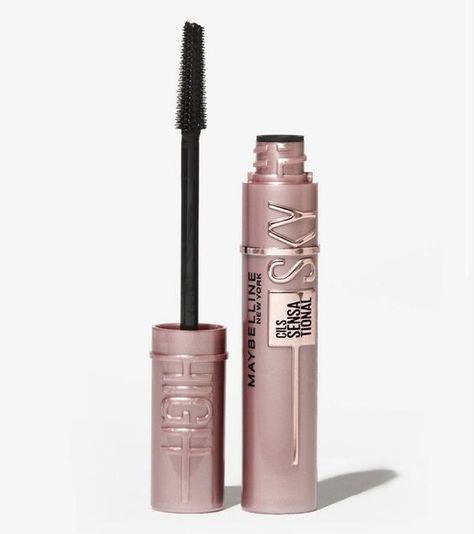 Sky High Waterproof Mascara, Sky High Mascara, Mascara Maybelline, Lash Sensational, Essence Makeup, Maybelline Lash Sensational, Blackest Black, Mascara Makeup, Fancy Makeup