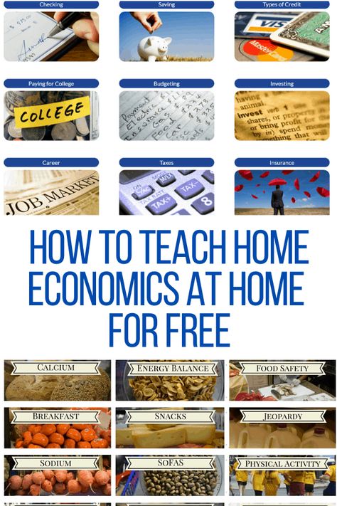 Homeschool Home Economics Curriculum, Home Economics For Kids, Home Economics Lessons High Schools, Home Economics Lessons, Homeschool Home Economics, Economics Lessons High School, Home Economics Classroom, Economics For Kids, Homeschool Highschool