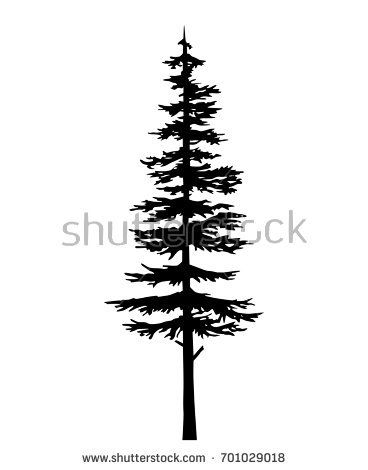 Pine Silhouette, Tree Silhouette Tattoo, Pine Tree Drawing, See Tattoo, Pine Tree Silhouette, Silhouette Sketch, Pine Tree Tattoo, Illustration Tattoo, Forest Tattoos