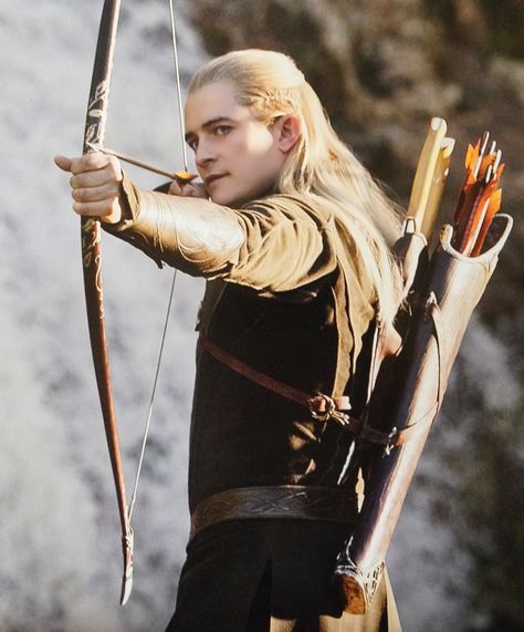 Orlando Bloom as Legolas in "The Lord of Rings", 2001 Legolas Bow, Legolas And Thranduil, Into The West, Desolation Of Smaug, Bilbo Baggins, Tauriel, Fellowship Of The Ring, An Arrow, Bow And Arrow