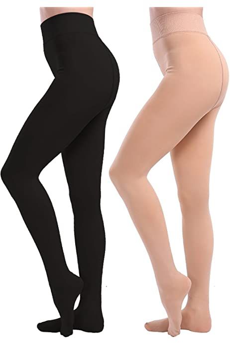 Plus Size Amazon, Winter Tights, Fleece Lined Leggings, Elastic Pants, Fleece Tights, Lined Leggings, Gyaru Fashion, Stockings Heels, Warm Leggings