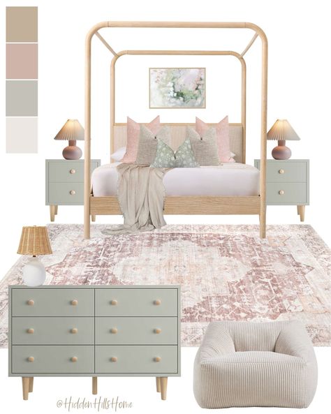 ZINUS Suzanne 37 Inch Bamboo and … curated on LTK Girls Bedroom Mood Board, Girls Bedroom Green, Green Girls Rooms, Sage Bedroom, Bedroom Mood Board, Green Nightstands, Pink Bedroom For Girls, Pink Girl Room, Sage Green Bedroom