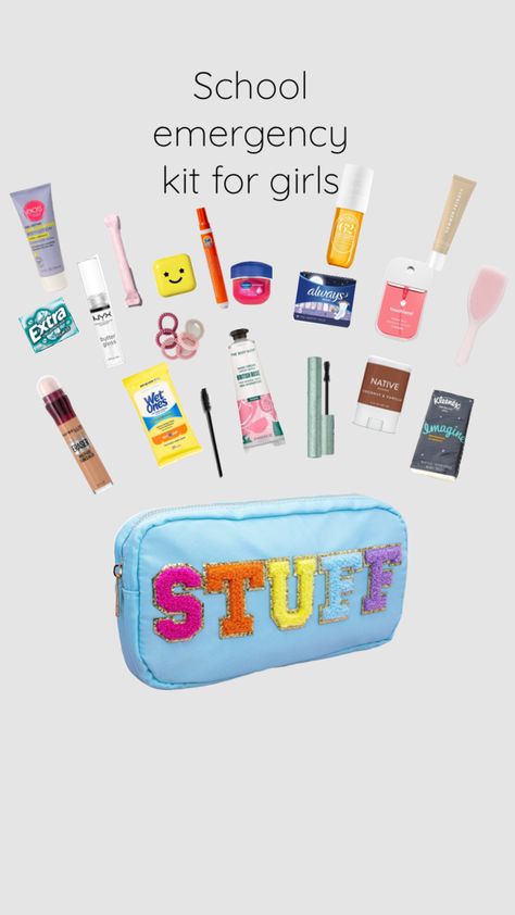 Obviously what’s inside depends on ur age!! l Hope this helps!! l #emergencykit #preppy #backtoschool Emergency Kit For Kids, Kit For School, Mental Age, Personality Types Test, School Emergency Kit, Test For Kids, Safety Kit, Emergency Bag, Personality Quizzes