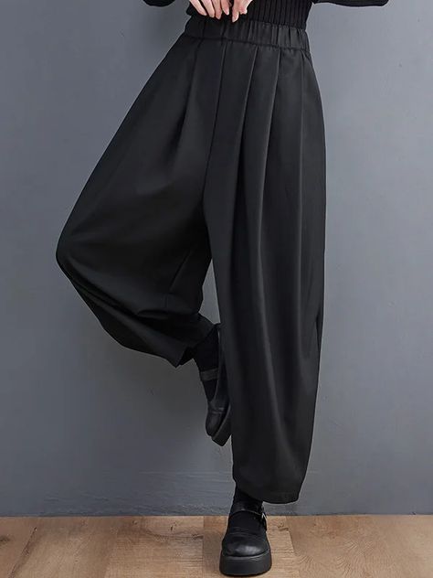 Clothing Winter Typ, Plain Pants, Harem Pants Women, Color Pants, Solid Color Pants, Long Sleeve Midi, Long Sleeve Midi Dress, Dark Fashion, Pants Color