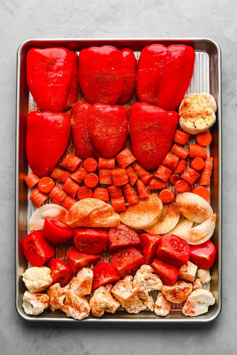 Crowded Kitchen Roasted Red Pepper Soup, Crowded Kitchen Sheet Pan Soup, 3 Sister Soup, Roasted Red Pepper Sheet Pan Soup, Sheet Pan Soup Crowded Kitchen, Sheet Pan Roasted Red Pepper Soup, Roasted Vegetable Soups, Sheet Pan Roasted Tomato Soup, Sheet Pan Tomato Soup