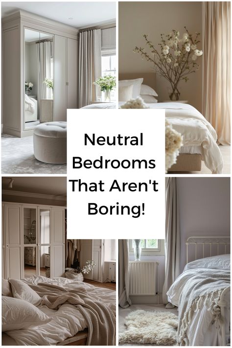 Tips and decor ideas for how to make your neutral bedroom not bore you to tears. Magnolia Room Ideas, Small Neutral Bedroom, Warm Neutral Bedroom, Decorating Ideas For Bedroom, Magnolia Room, Neutral Bedroom Ideas, Being Boring, Timeless Interior Design, Neutral Bedroom Decor