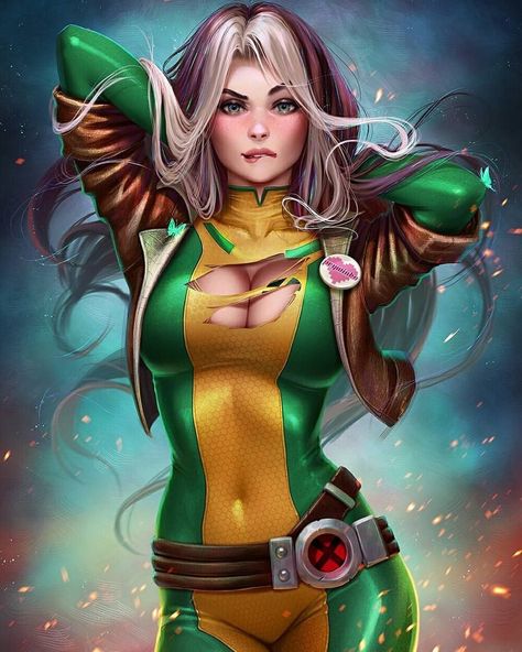 #marvel #character Marvel Rogue, Dc Comics Girls, Marvel Heroines, Female Superhero, Marvel Characters Art, Comics Girls, Marvel Comics Art, Marvel Girls, Marvel Women