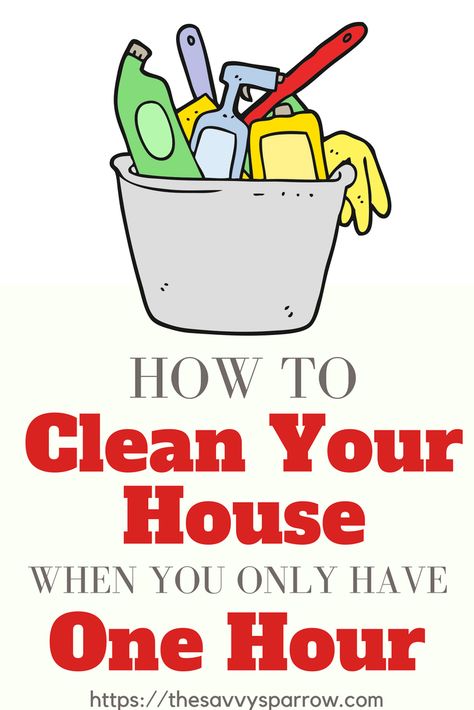 7 Steps to a Clean House in One Hour - The Savvy Sparrow How To Speed Clean Your House, Clean Whole House In A Day, Whole House Cleaning In One Day, Clean House In One Hour, Clean House In One Day, Clean Like A Maid, Clean House Tips, Homemade Toilet Cleaner, Deep Cleaning House