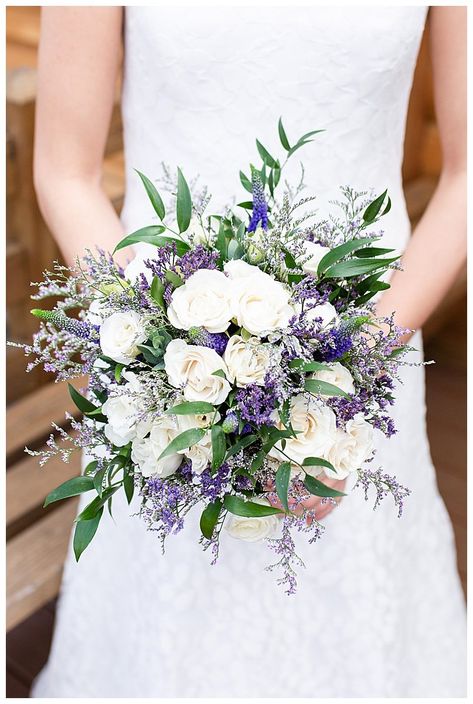 Lavender Hydrangea Bouquet, White Roses With Purple Accents, Lavender And White Bridal Bouquet, Purple And White Wedding Flowers Lavender Bouquet, Lavender And White Rose Bouquet, Lavender And Eucalyptus Wedding Bouquet, White Bouquet With Purple Accents, Lavender And Rose Bouquet, Bridal Bouquet With Lavender