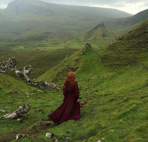 My heart's true home, in my blood, my bones, where dwells my Soul, home of my kin... land of my Ancestors...Scotland. Morgana Le Fay, Fantasy Magic, Scottish Highlands, Fantasy World, Outlander, Places To See, Red Dress, Places To Go, Scotland