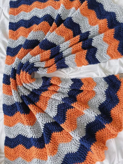 Excited to share this item from my #etsy shop: Crochet baby blanket - orange, navy and grey Crochet baby blanket - gray and navy blue and orange blanket - knit baby afghan - nursery Orange And Blue Crochet Blanket, Grey Crochet Baby Blanket, Baby Boy Afghan, Blue Crochet Blanket, Orange Blanket, Free Baby Blanket Patterns, Baby Blankie, Grey Crochet, Beautiful Baby Blanket