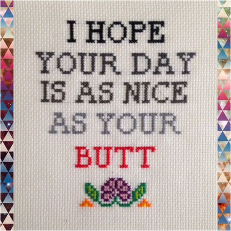 Cross Stitch Quotes, Stitch Quote, Subversive Cross Stitch, Bob's Burgers, Cross Stitch Funny, Cross Stitches, E Card, A Cross, Stitch Embroidery